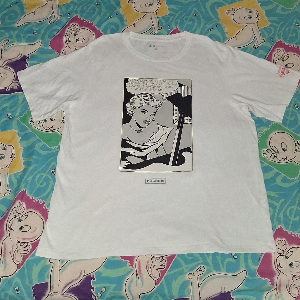 Uniqlo Roy Lichtenstein Girl At Piano Shirt Pop Art Tee - Picture 2 of 6